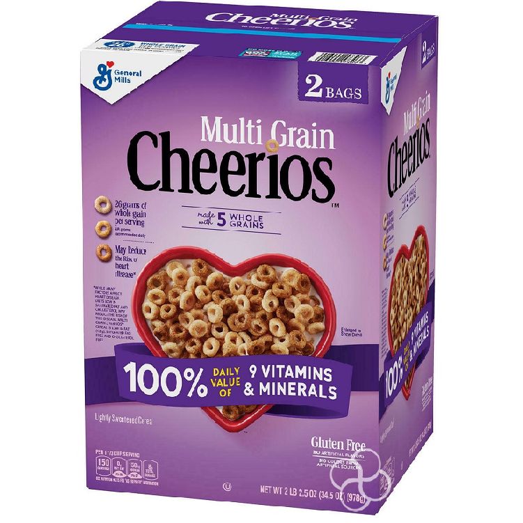 General Mills Multi Grain Cheerios Lightly Sweetened Cereal 978g