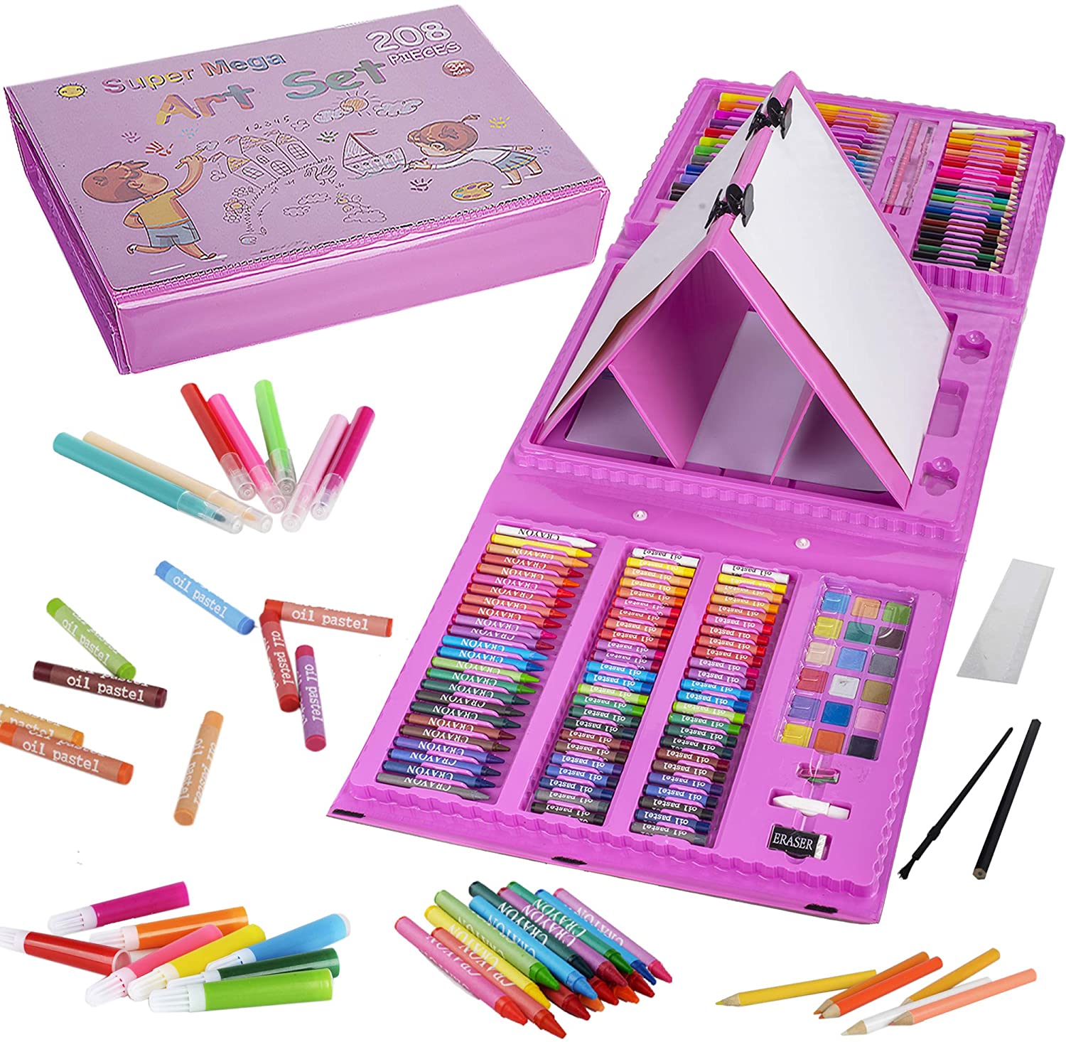 Colour Complete Art Set For Kids 208 pes : Non-Brand 