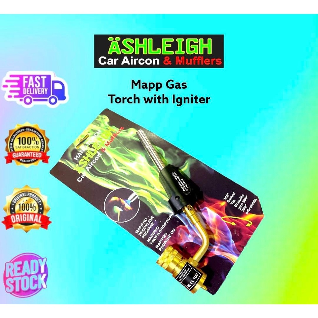 Mapp Gas Brazing Torch with Igniter Airconditioning Car aircon