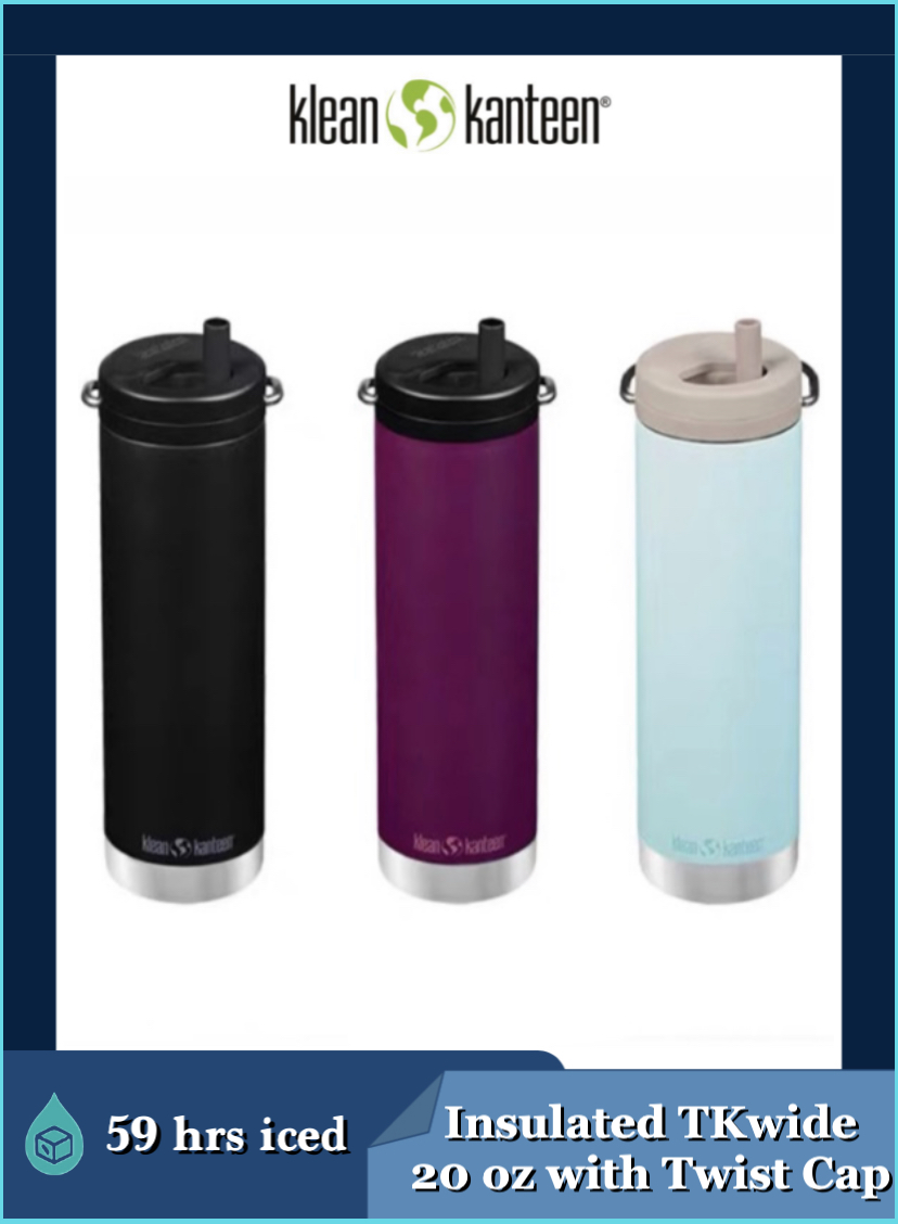 Klean Kanteen Insulated TKWide 20 oz with Twist Cap Blue Tint Lazada PH