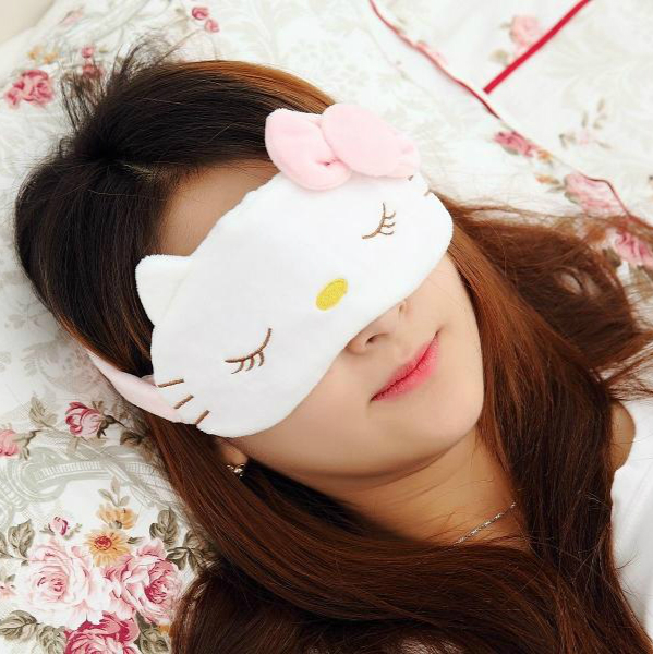 1PC Girls Kids Children Lady Pink Hello Kitty Cute Rest Sleeping Face Eye Mask 