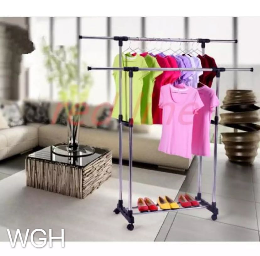 BUY 1 TAKE 1 Fordable Double Pole Stainless Steel Clothes Rack review