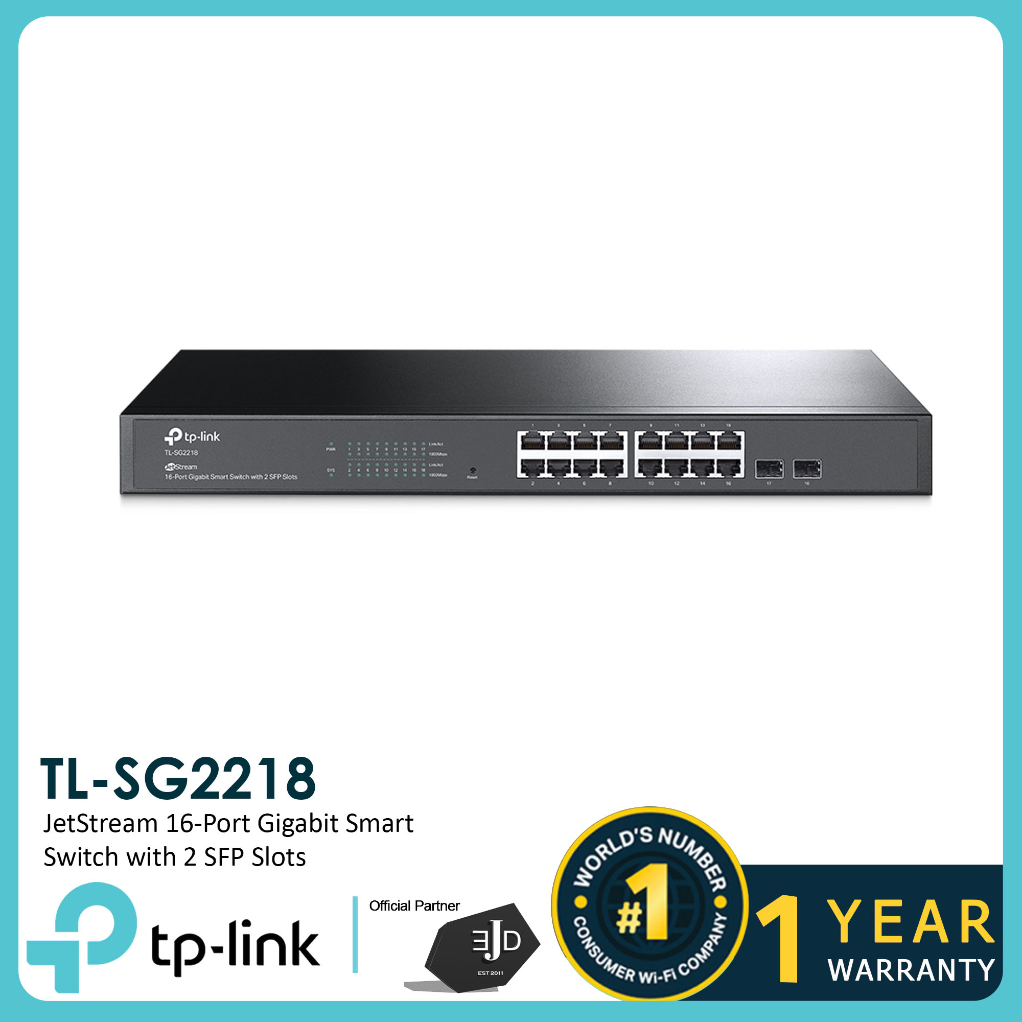 Tp-link TL-SG2218 JetStream 16-Port Gigabit Smart Switch with 2