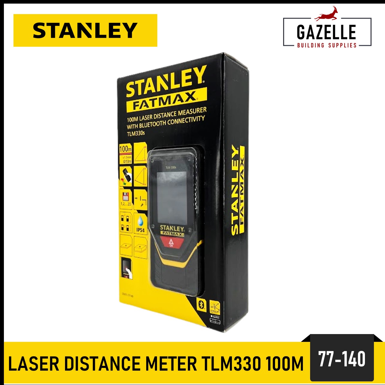 Télémètre laser TLM330S 100 m Bluetooth STANLEY® FATMAX®