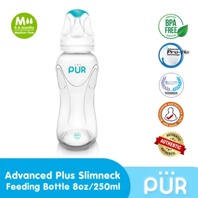 Pur Advanced Plus Slim Neck Feeding Bottle - 8oz / 250ml.