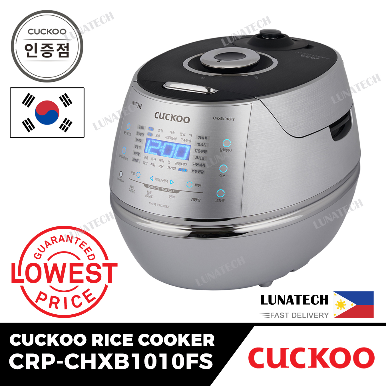 100 Original /CUCKOO Rice Cooker(Electric) CRPCHXB1010FS / 10 cups