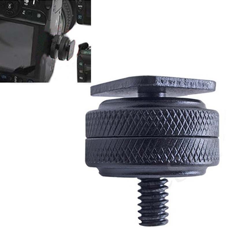 【NAR】1/4 Inch Dual Nuts Tripod Mount Screw to Flash Camera Hot Shoe