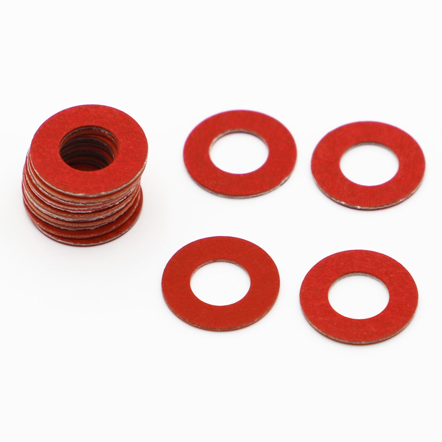 2000 Pieces M4*10*0.5mm Red Paper Washer Insulation Washer 