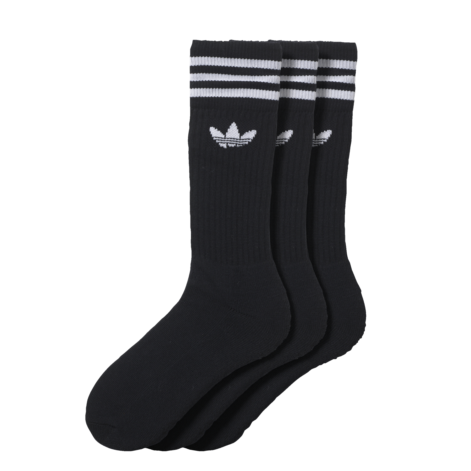 adidas ORIGINALS Crew Socks 3 Pairs ไม่ระบุเพศ สีดำ S21490