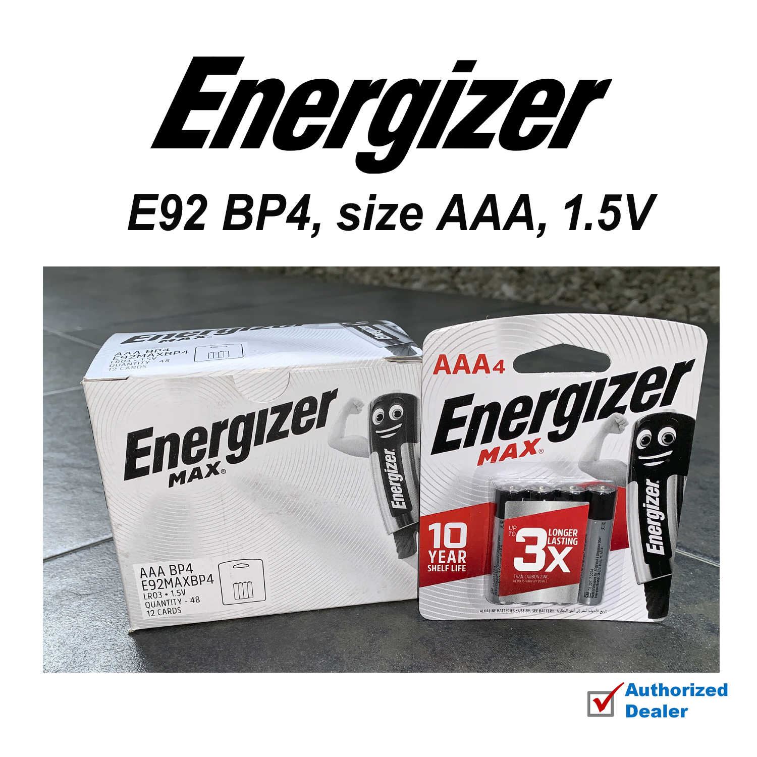 Energizer MAX Alkaline AAA Batteries 1.5V
