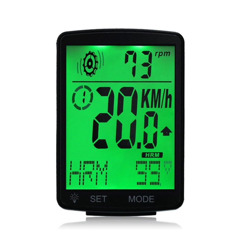 Bike Bicycle Computer Wireless Bike Waterproof Odometer Cadence Sensor 2.8Inch LCD Cycling Speedometer Heart Rate