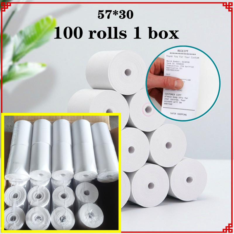 Thermal paper 57mm x 30mm register paper thermal printer receipt paper takeaway cash register