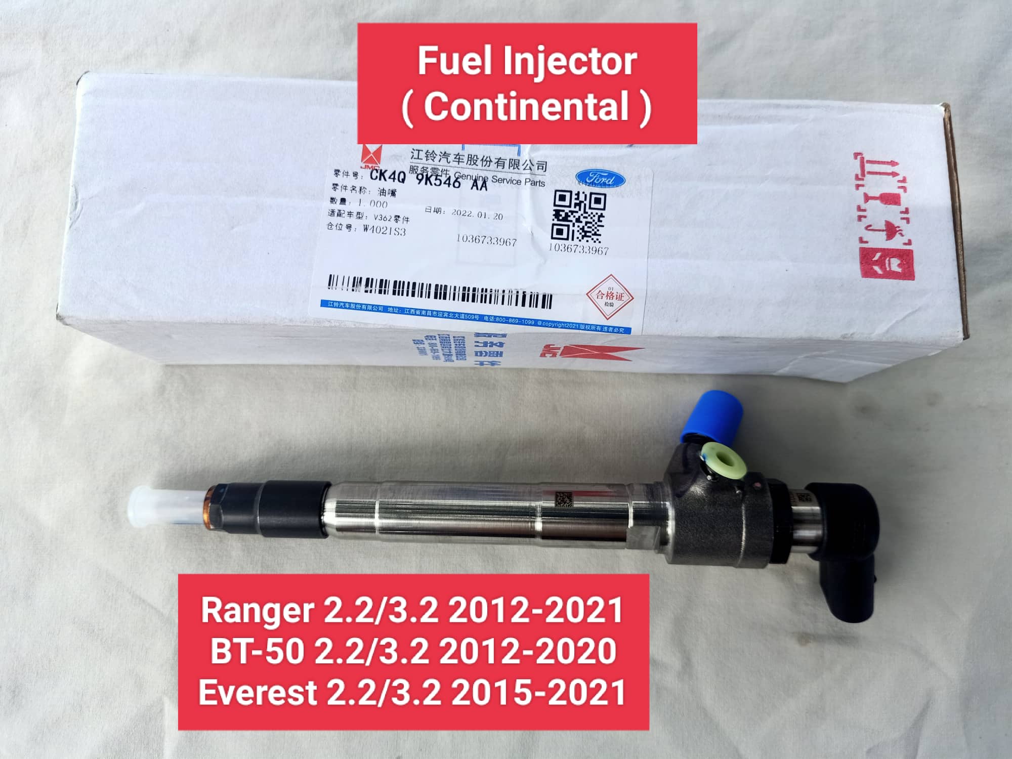 Fuel Injector Ford Ranger 2.2/3.2 20122021, BT50 2.2/3.2 20122020
