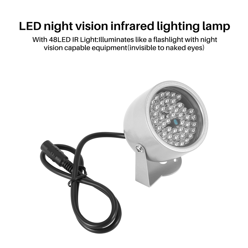 48 LED IR Infrared Night Vision Security Camera CCTV Camera DC12V Silver