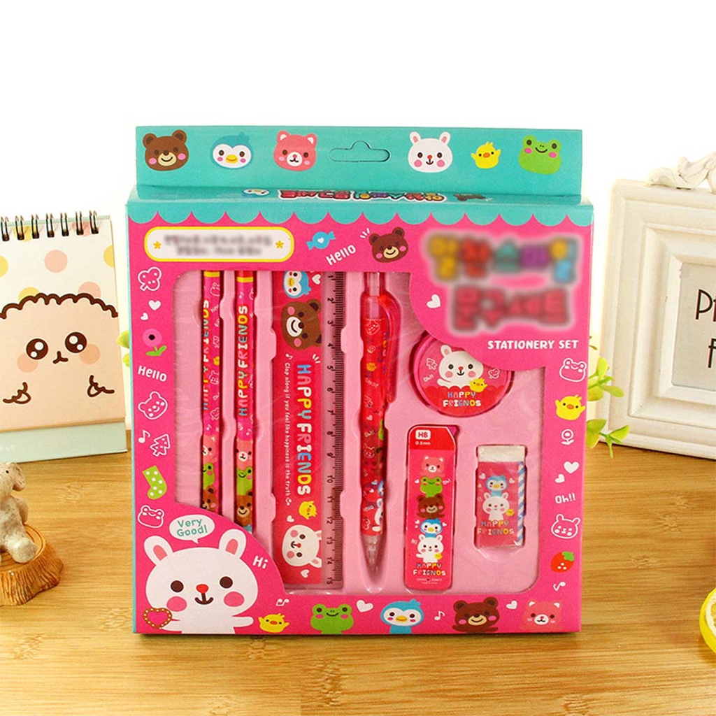 Kids Stationery Set Pen Pencil Eraser Ruler Lazada PH