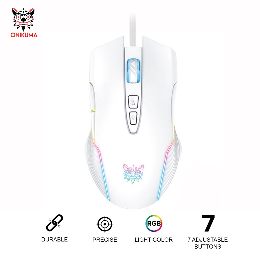 Onikuma CW905 Wired RGB Gaming Mouse, USB Optical Computer Mice with