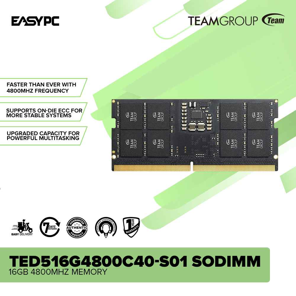 EasyPC | TEAMGROUP Elite SODIMM DDR5 8GB / 16GB / 32GB 4800MHz