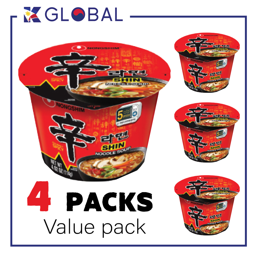 SHINRAMYUN NOODLE BIG BOWL (114G x 4pcs) NONGSHIM / Cheapest Korean