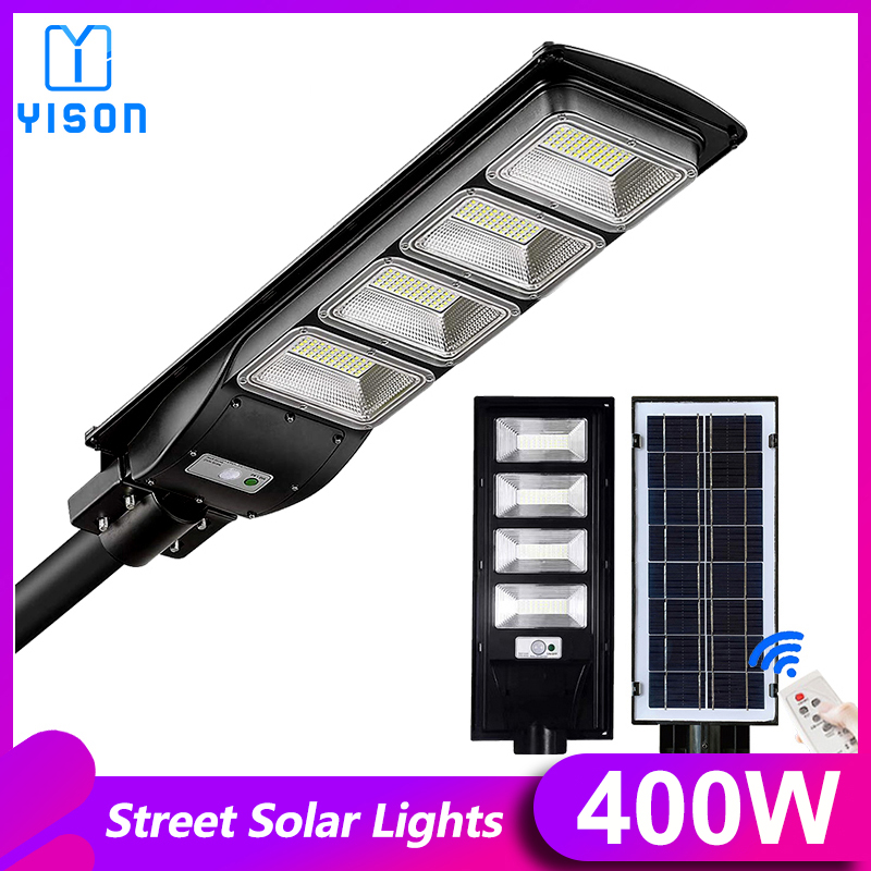 YISON Street Solar Lights Outdoor Waterproof 60W 100W 200W 300W 400W ...