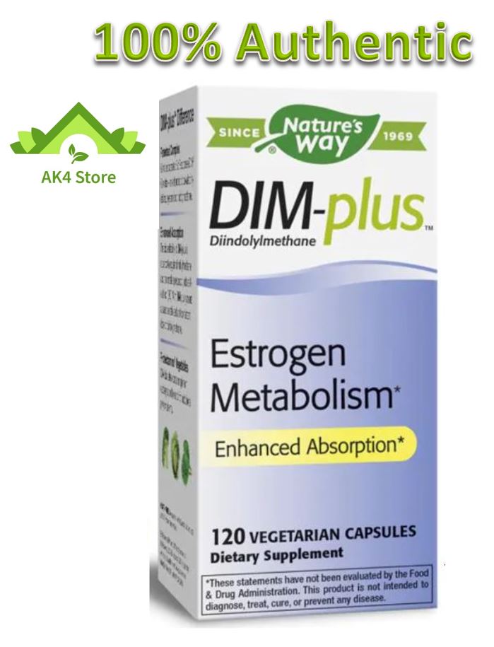 Nature’s Way DIM-Plus Capsules – Diindolylmethane For Estrogen Metabolism, 60 Count