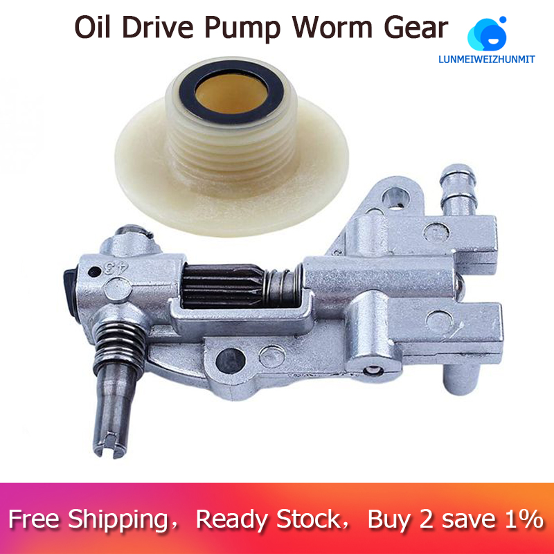 Oil Drive Pump Worm Gear Kit For Chainsaw 5200 4500 5800 52cc 45cc
