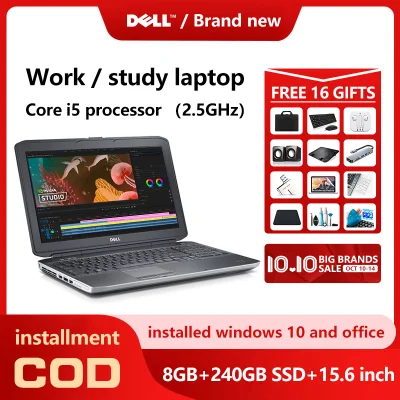 【COD】【16 free gifts】netbook laptop / E5530 I 15.6in I 3rd generation Intel processor I Core i5 I 8GB memory I 240GB SSD I Built in digital keyboard and HD camera I Suitable for online education + work
