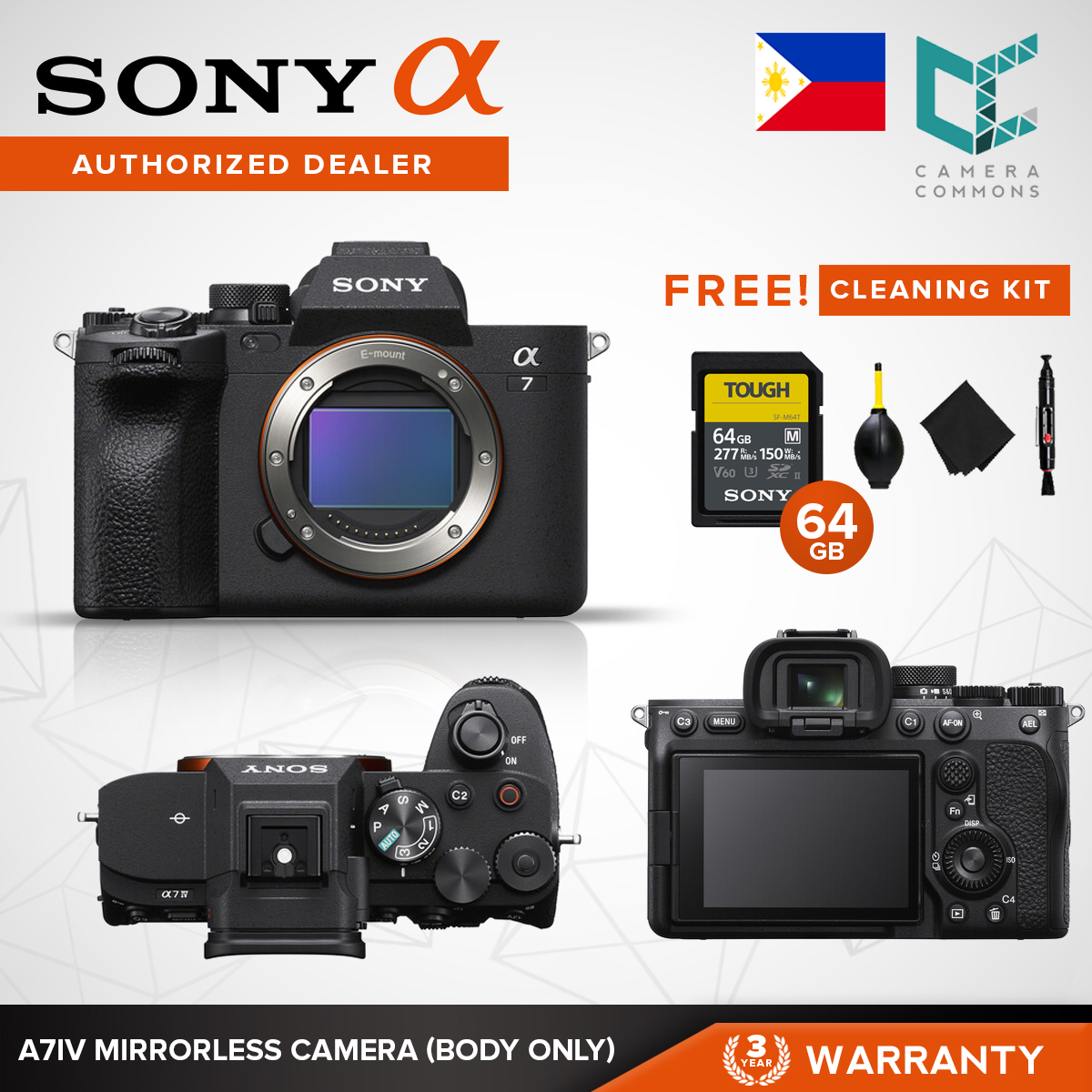 Sony A7IV Alpha Compact FullFrame Mirrorless Camera Body Only A74 ILCE