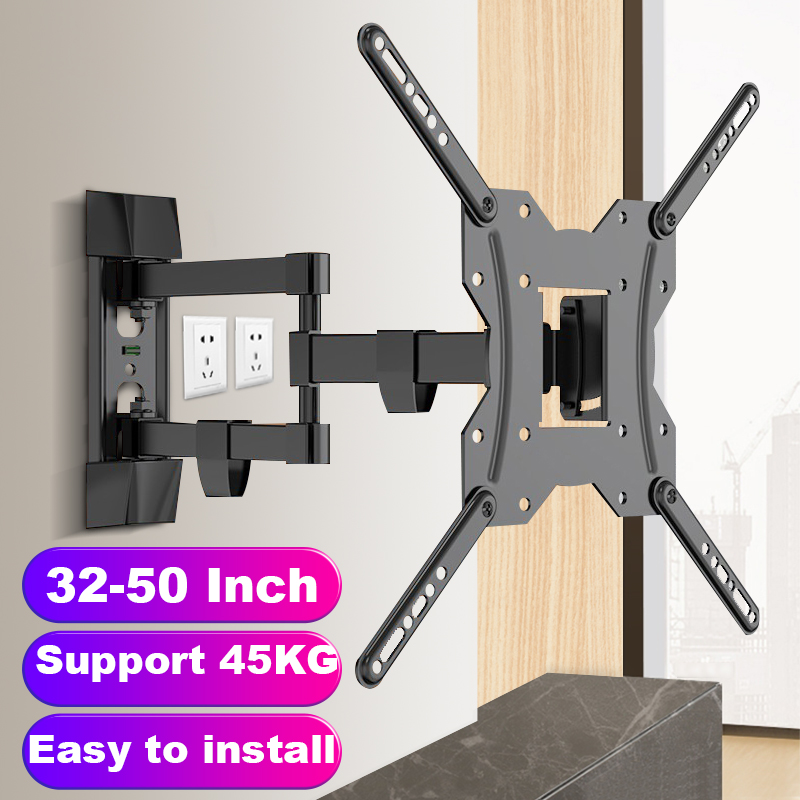 Universal Wall Mount TV Wall Mount Bracket for 14 to 55 inch LCD/LED TV Retractable Adjustable ...