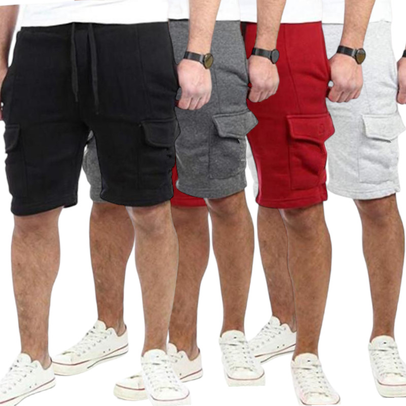 men's print detail pocket shorts - Feroos