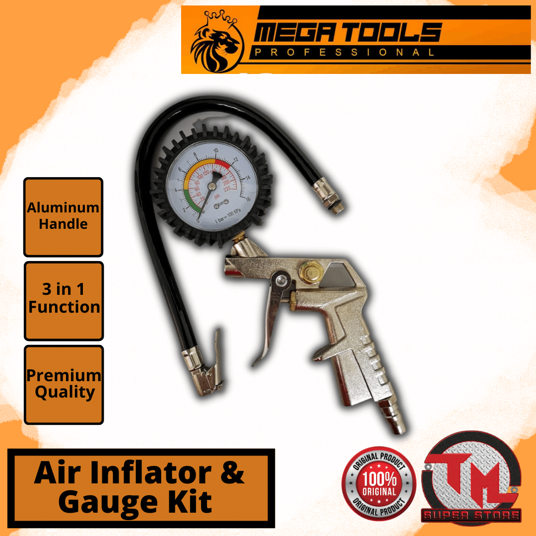 MEGA Air Inflator & Gauge Kit MINFKIT • Tm ss Lazada PH