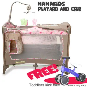 Mamakids Play Yard Nursery Center Playpen Foldable Baby Crib With