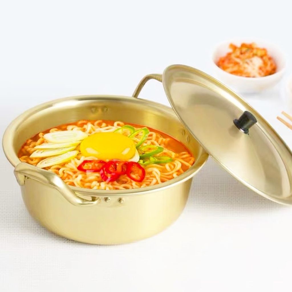 ClickNShipMnl Korean Gold Ramen Noodle Pot/ Nembi 18cm(gold) Korean