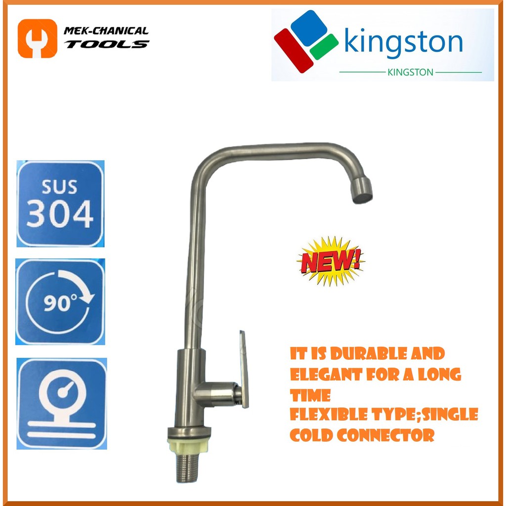 KINGSTON Stainless SUS 304 Flexible Kitchen Basin Faucet 1/2 Lazada PH