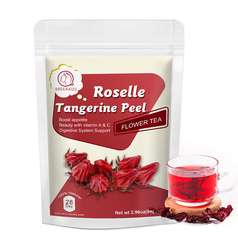 BBEEAAUU Natural Organic Orange Peel Roselle Tea Expectorant And