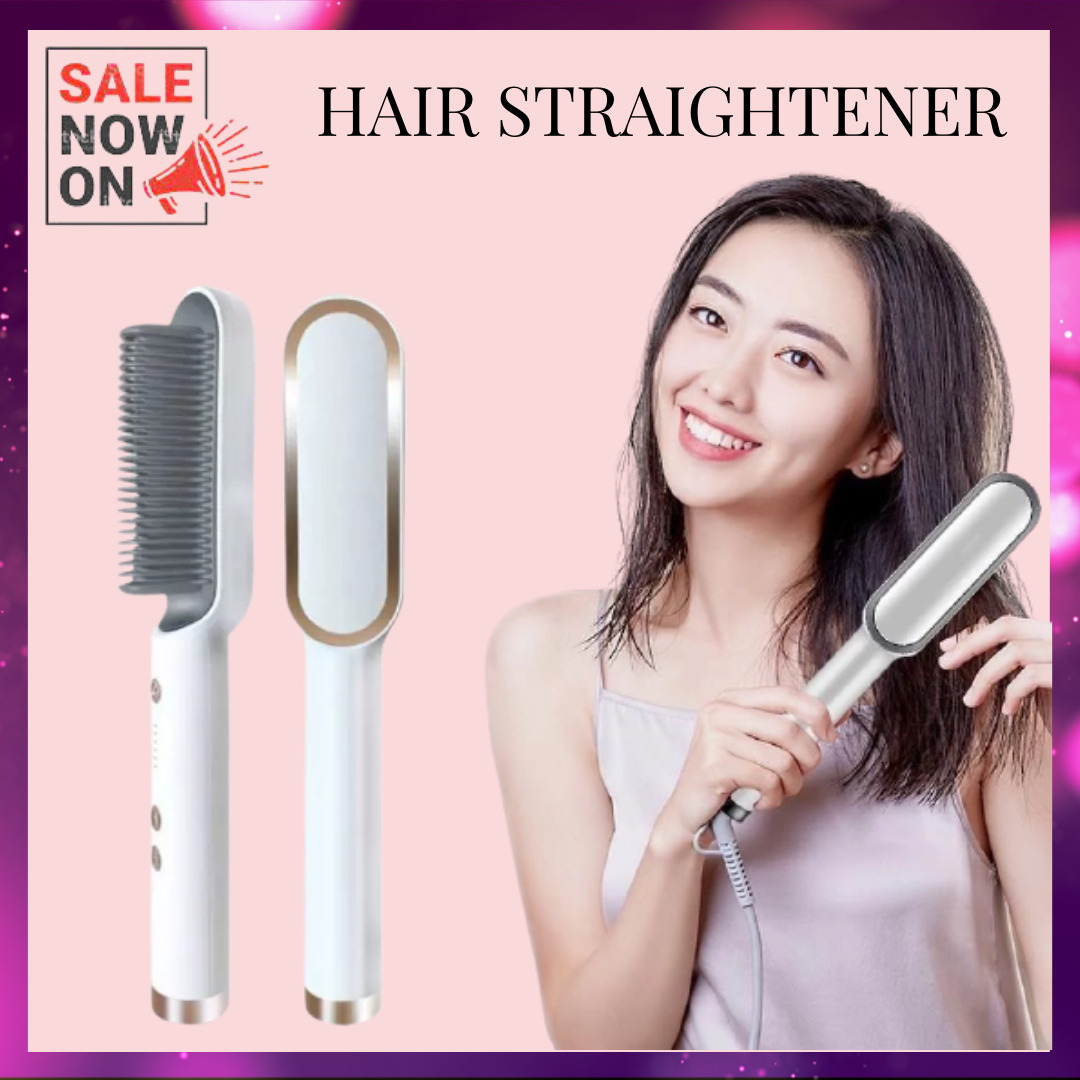 ALPHINE Hot Combs Anti-scalding Hair Straightener Brush Ceramic Hair Curler  Electric Smart Brush Hair Straightener Electric Hair Straightener Brush  Heated Comb Straightening Combs Men Beard Hair Straight & Curly Styling Tool  for