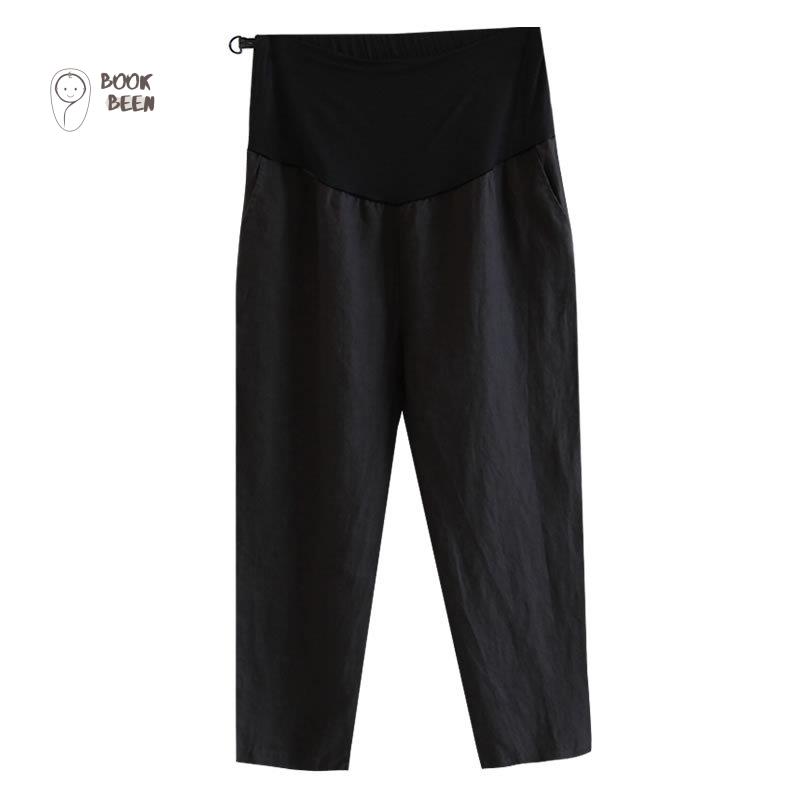 BOOK&BEEN】 maternity pants pregnant Women Cotton linen loose