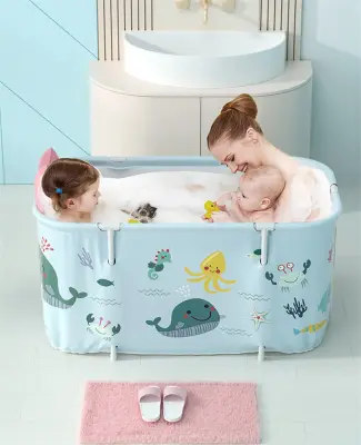 Portable Bathtub Folding Bathtub Folding Pool Basin Indoor and Outdoor Hot Spring Room Spa Bathtub Baby Bathing Swimming Pool