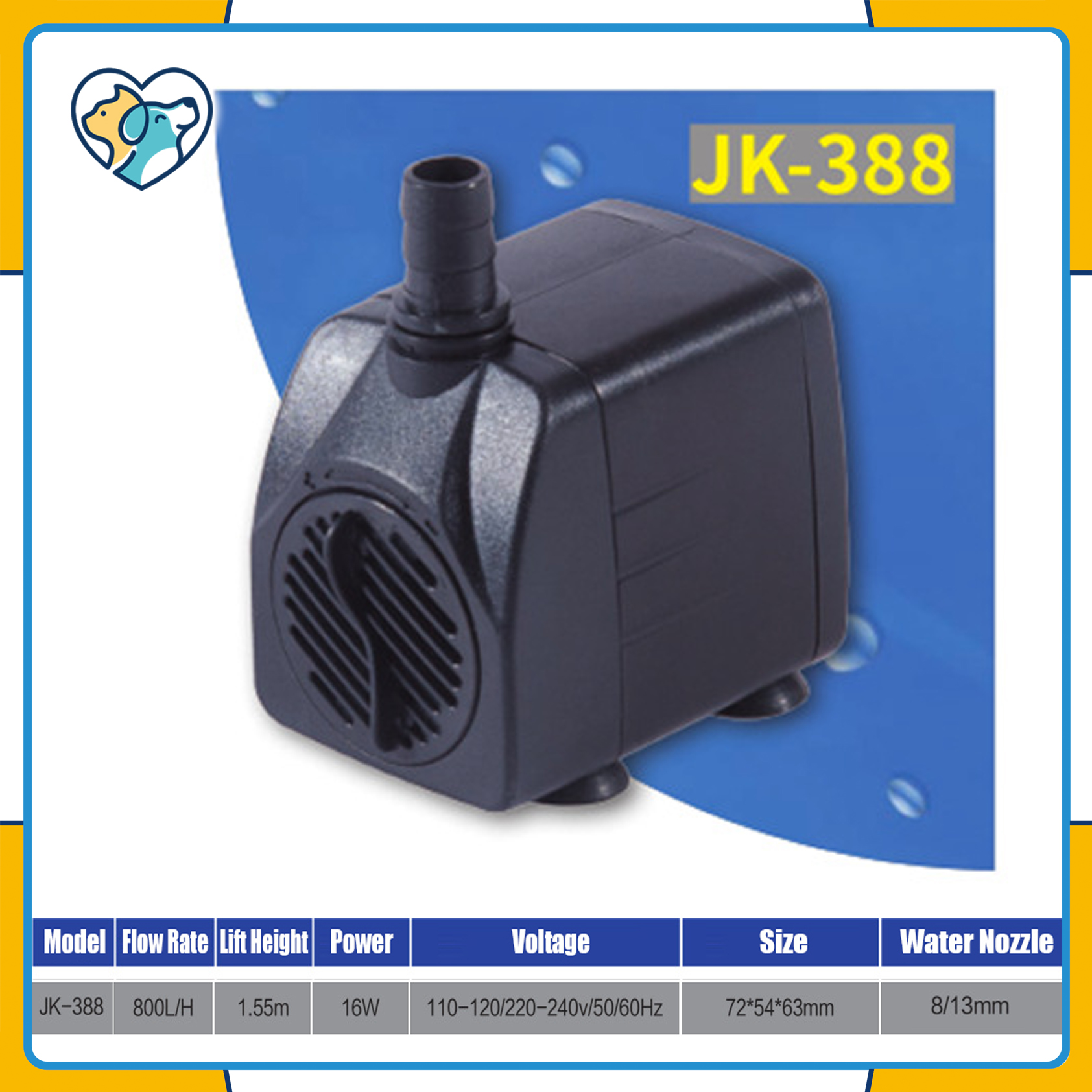 Water Submersible Pump Flow Rate Fountain Aquarium Water Pump For Fish ...