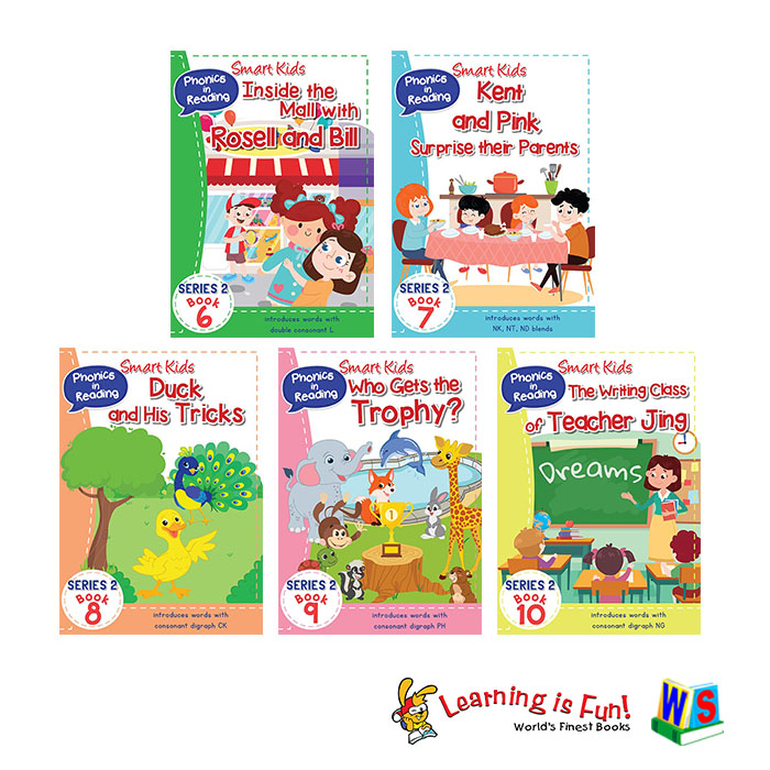 WS SMART KIDS PHONICS IN READING BOOK SERIES 2 BOOK 6 TO 10 | Lazada PH