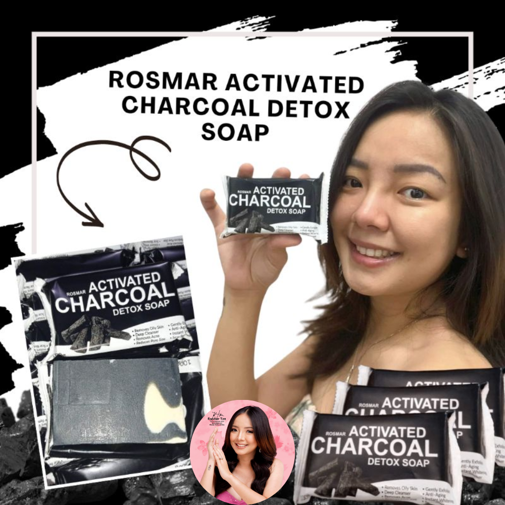Original Rosmar Activated Charcoal Detox Soap 100g Instant Whitening