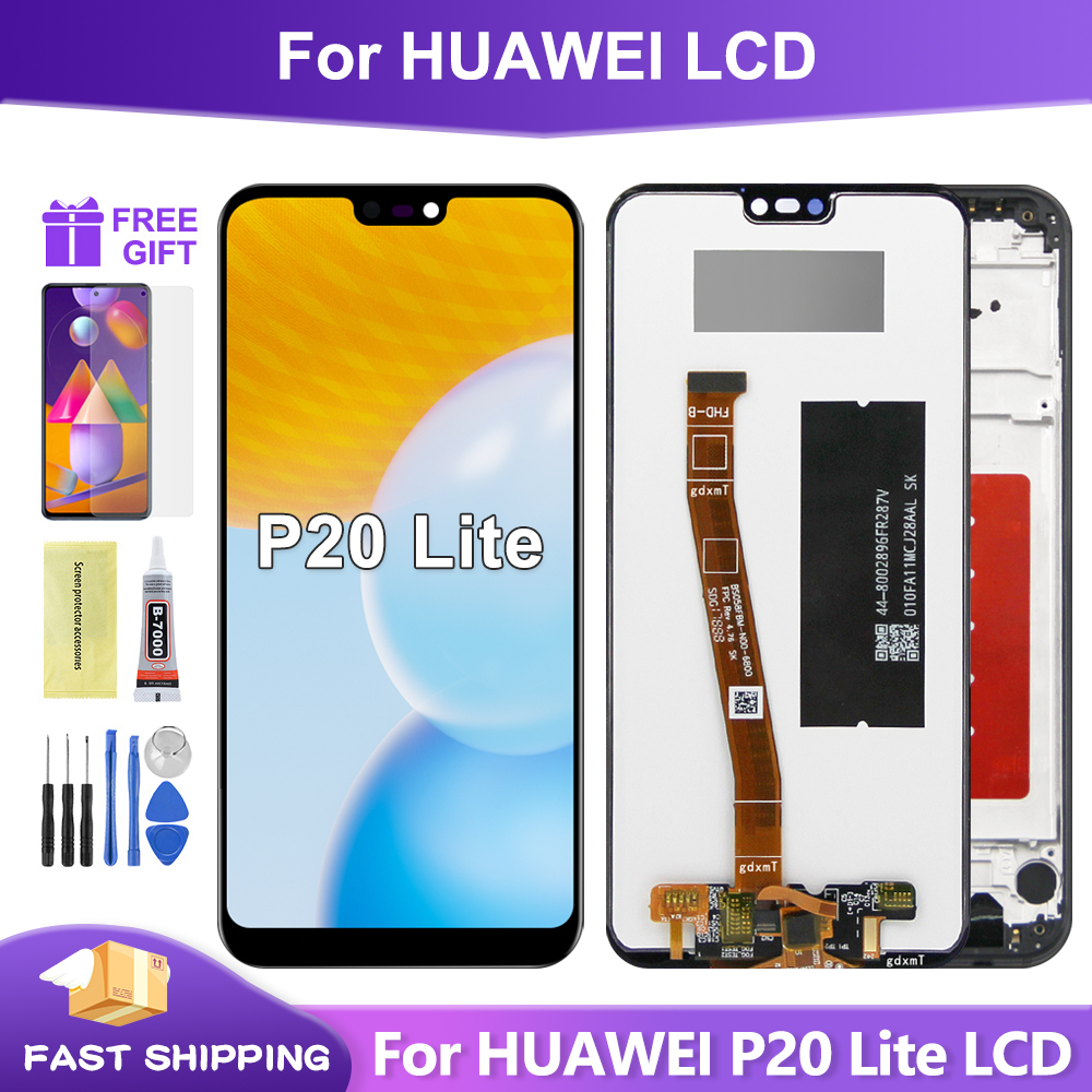 Display Lcd+Touch Screen Frame Per Huawei P20 Lite Ane-lx1 Gold Nova 3e - Foto 6