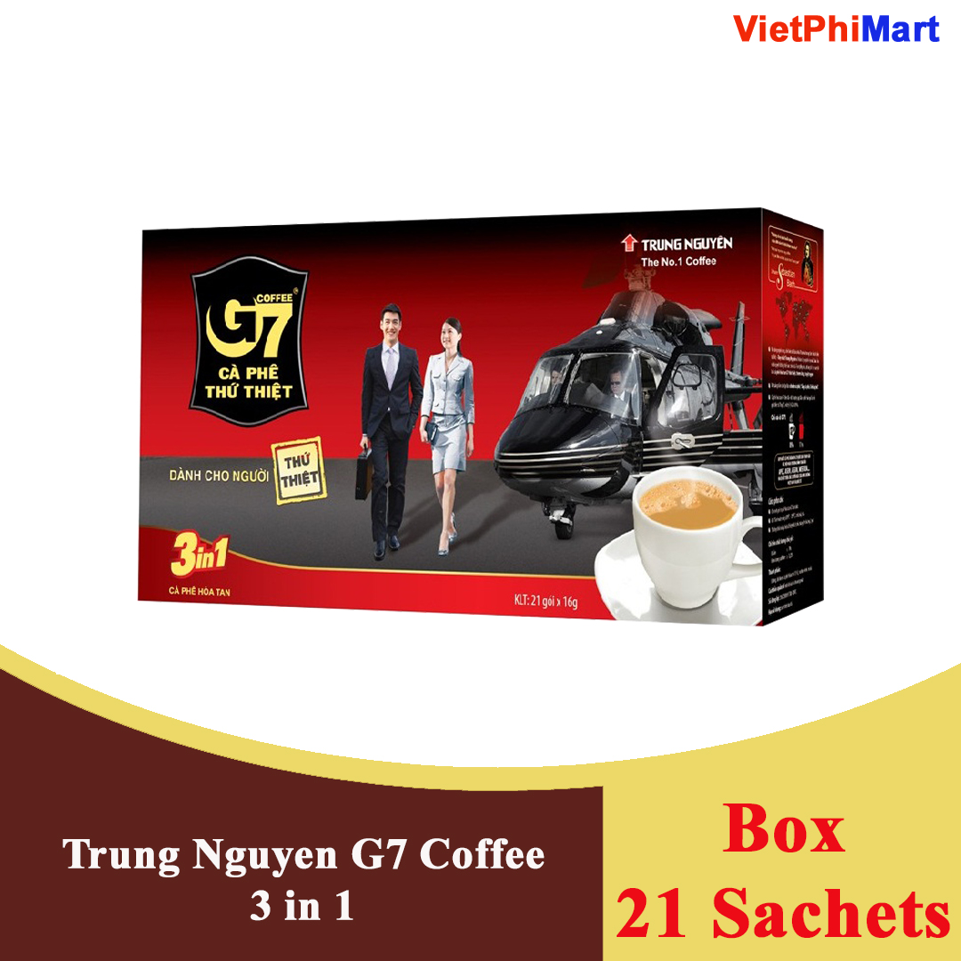 G7 Instant Coffee 3 in 1 Box 21 sachets x16g Cà Phê G7 Hộp 21 gói x
