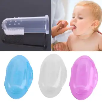 Baby silicone toothbrush with case 