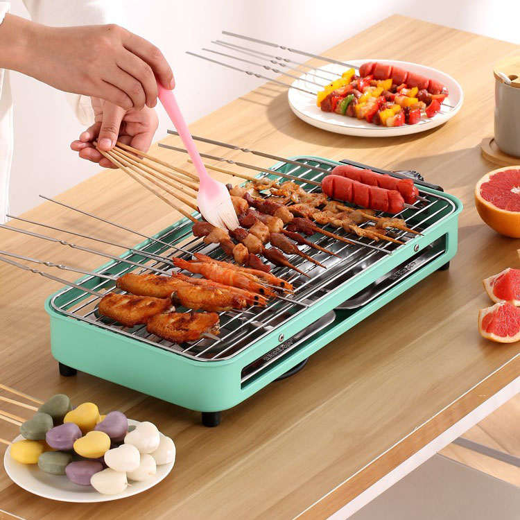 Simple Electric Grills Multifunctional Simple Electric Green BBQ Grill