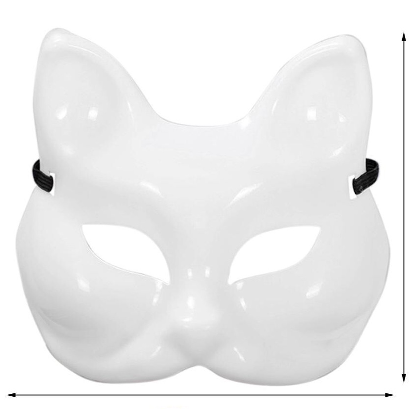 Cat Mask for Costume, Cosplay | Black Cat Face Mask | White Cat Face ...