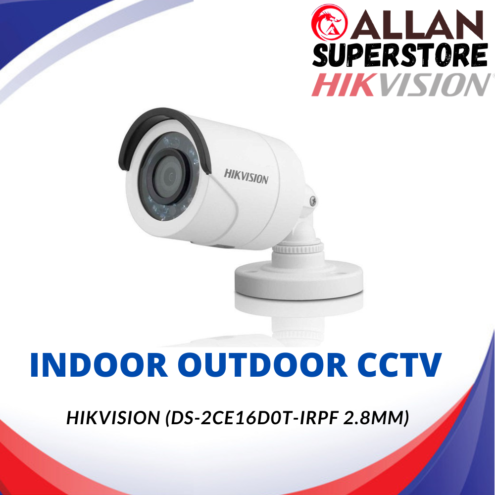 HIKVISION (DS-2CE16D0T-IRPF 2.8MM) Fixed IR Bullet Camera | Indoor ...