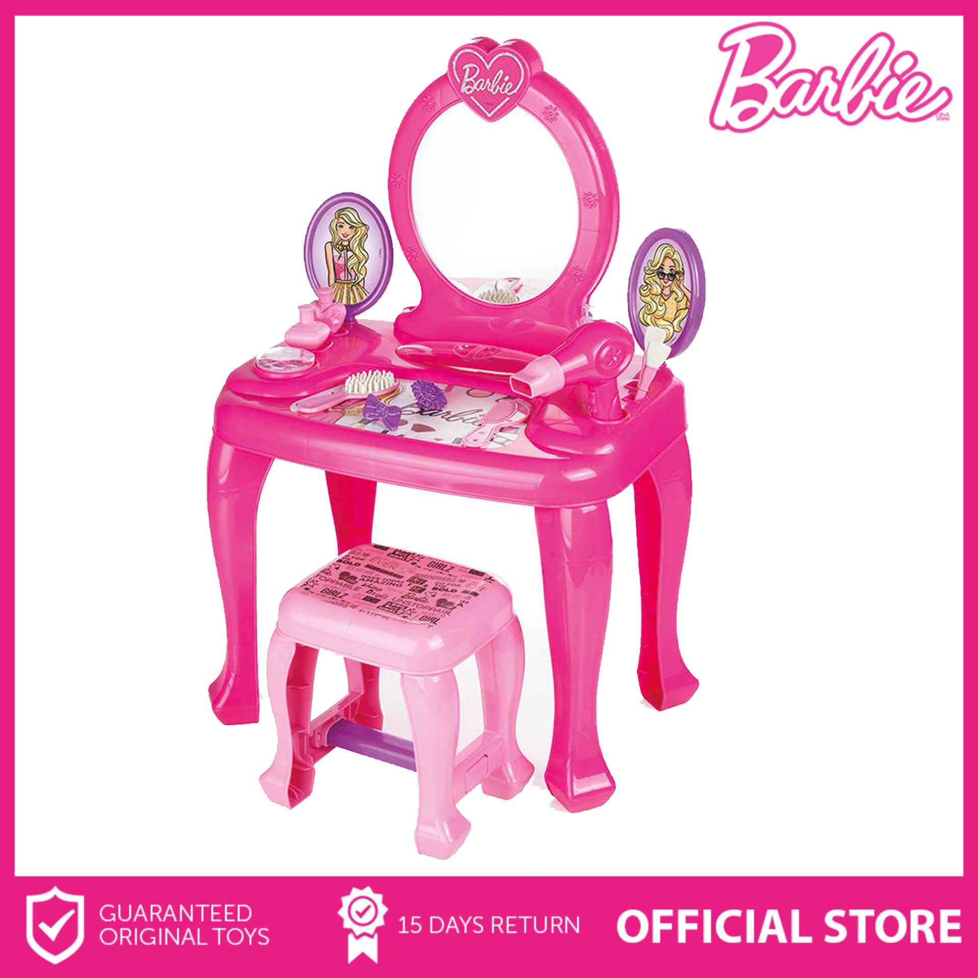 Barbie Vanity Table \u0026 Stool Set Pretend 