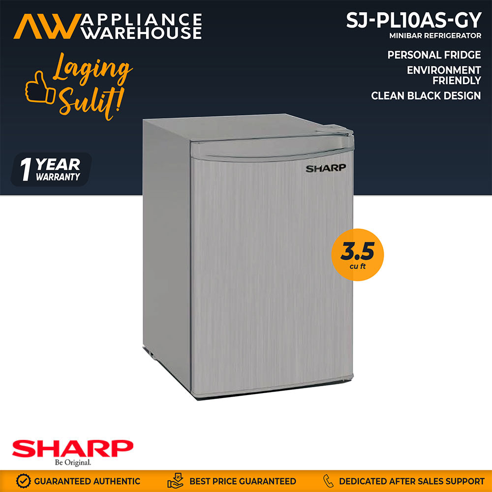 Sharp Mini Fridge Personal Refrigerator SJPL10ASGY 3.5 cuft[Appliance