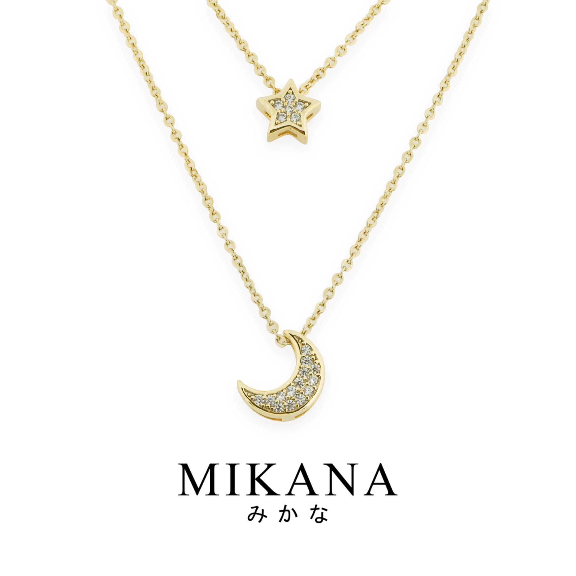 Mikana Gold Plated Celestial Star Moon 