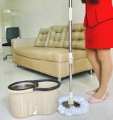 Tornado Spin Mop with Stainless Steel Bucket and Microfiber Head